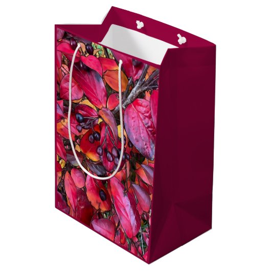 Herfst Chokecherries - Medium Gift Bag Medium Cadeauzakje (Achterkant Gekanteld)