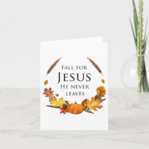 Herfst Christelijke Herfst Voor Jezus Hij Verlaat Kaart