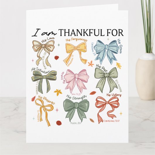 Herfst Christelijke Thanksgiving Kaart (Voorkant)