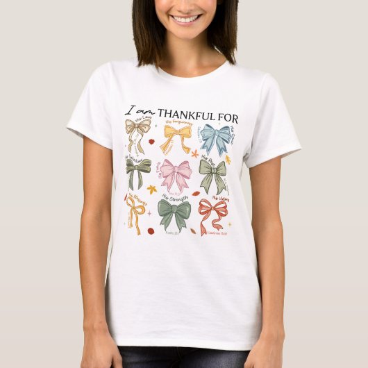 Herfst Christelijke Thanksgiving T-shirt (Voorkant)