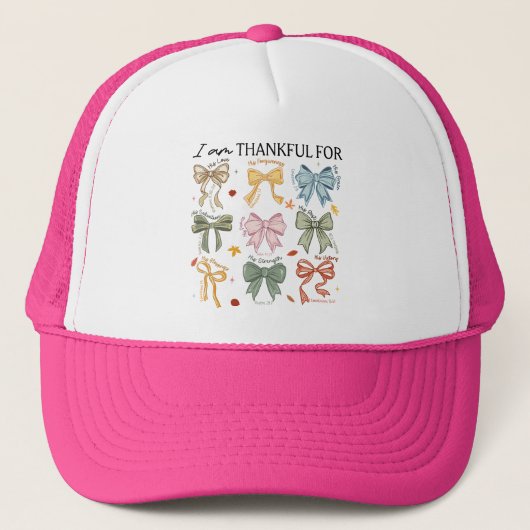 Herfst Christelijke Thanksgiving Trucker Pet (Voorkant)