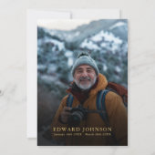 Herfst christelijke viering van het leven rouwfoto kaart (Achterkant)