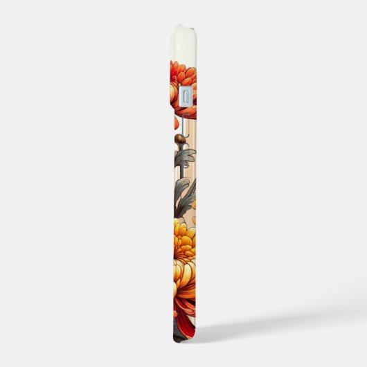 Herfst Chrysant Bloem Display iPhone 15 Case (Linkerkant)