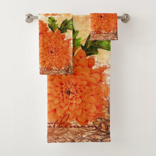  Herfst chrysanthema Bad Handdoek (Insitu)