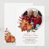 Herfst Circle Foto Open House Kaart (Voorkant / Achterkant)