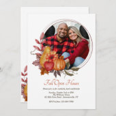 Herfst Cirkel Foto Open Huis Kaart (Voorkant / Achterkant)