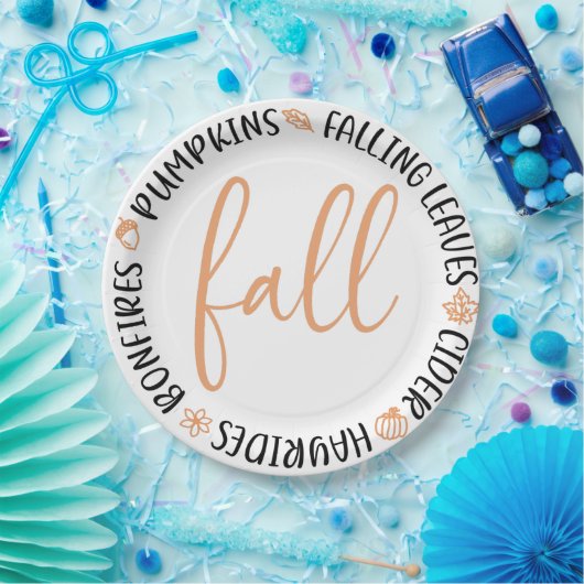 Herfst Cirkel Papieren Bordje (Feest)
