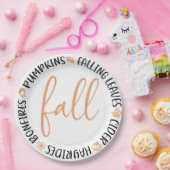 Herfst Cirkel Papieren Bordje (Feest)