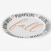 Herfst Cirkel Papieren Bordje (Gekanteld)