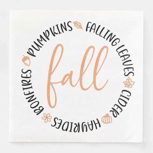 Herfst Cirkel Servet (Voorkant)