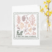 Herfst citaat  kaart (Gele Bloem)