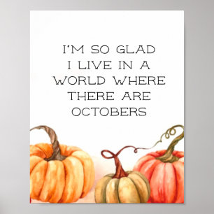 Herfst Citote Oktober Pumpkins Poster