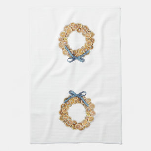 Herfst Citrus Krans Keuken Handdoek