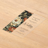 Herfst Clay Floral Wedding Acryl Uitnodigingen (Laagn)