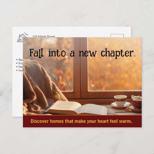 Herfst Client Vastgoedmarketing Briefkaart (Voorkant / Achterkant)