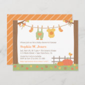 Herfst Clothes Baby Shower Invitations herfst Kaart (Voorkant / Achterkant)