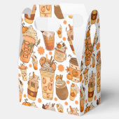 Herfst Coffee Latte Pumpkin Patroon Bedankdoosjes (Geopend)