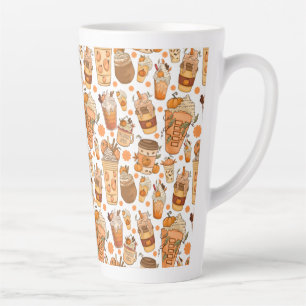 Herfst Coffee Latte Pumpkin Patroon Mok