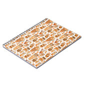 Herfst Coffee Latte Pumpkin Patroon Notitieboek (Linkerzijde)