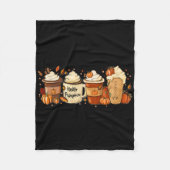 Herfst Coffee Pumpkin Spice Latte Drink herfst dan Fleece Deken (Voorkant)