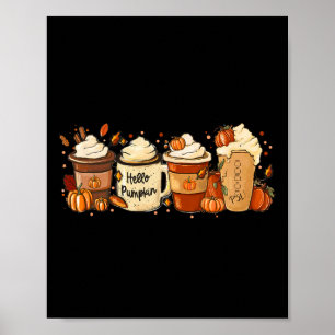 Herfst Coffee Pumpkin Spice Latte Drink herfst dan Poster