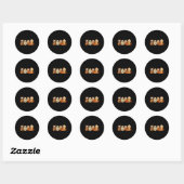 Herfst Coffee Pumpkin Spice Latte Drink herfst dan Ronde Sticker (Vel)