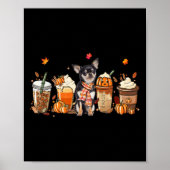 Herfst Coffee Pumpkin Spice Latte Iced Autumn Chih Poster (Voorkant)