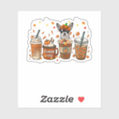 Herfst Coffee Pumpkin Spice Latte Iced Autumn Chih Sticker (Vel)