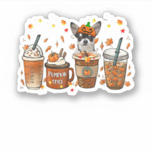 Herfst Coffee Pumpkin Spice Latte Iced Autumn Chih Sticker