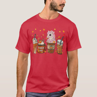 Herfst Coffee Pumpkin Spice Latte Iced Autumn Unic T-shirt