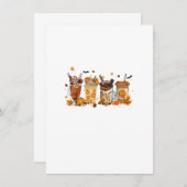 Herfst Coffee Pumpkin Spice Latte Thanksgiving Cof Kaart (Voorkant / Achterkant)