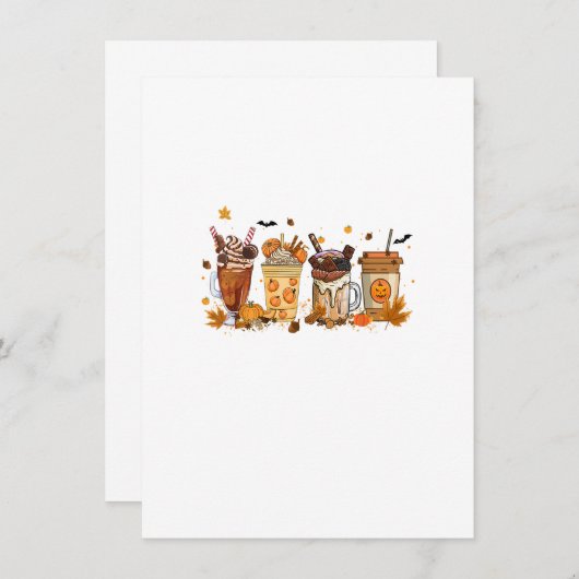 Herfst Coffee Pumpkin Spice Latte Thanksgiving Cof Kaart (Voorkant / Achterkant)