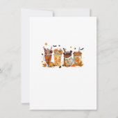 Herfst Coffee Pumpkin Spice Latte Thanksgiving Cof Kaart (Voorkant)
