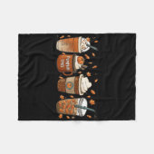 Herfst Coffee Pumpkin Spice Latte Warm Cozy Aut Fleece Deken (Voorkant (Horizontaal))