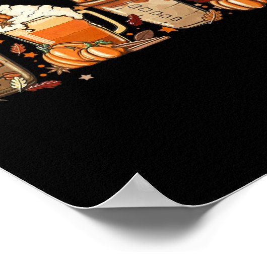 Herfst Coffee Pumpkin Spice Latte Warm Cozy Aut Poster (Hoek)
