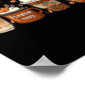 Herfst Coffee Pumpkin Spice Latte Warm Cozy Aut Poster (Hoek)