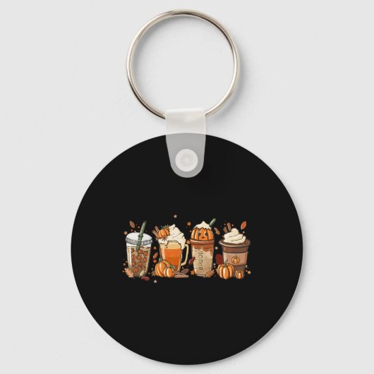 Herfst Coffee Pumpkin Spice Latte Warm Cozy Aut Sleutelhanger (Voorkant)