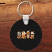 Herfst Coffee Pumpkin Spice Latte Warm Cozy Aut Sleutelhanger (Voorkant)