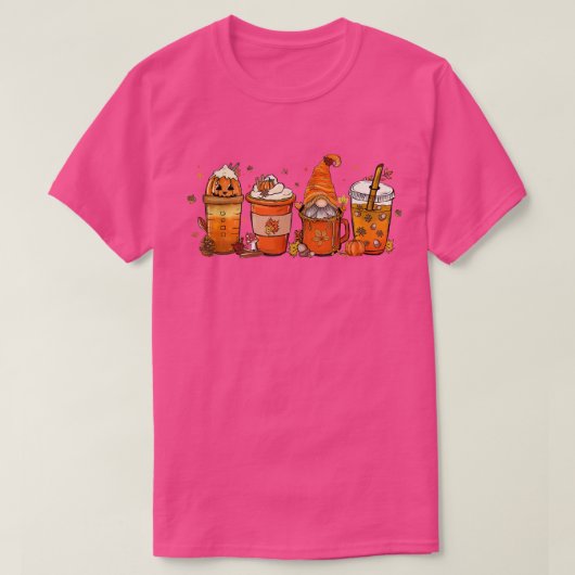 Herfst Coffee Pumpkin Spice Latte Warm Cozy Aut T-shirt (Design voorkant)