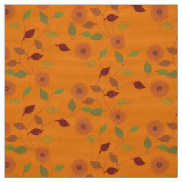 Herfst Collectie Helder Oranje Bloembladpatroon Stof