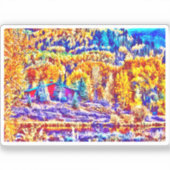 Herfst Colorado Vinyl Sticker (Voorkant)