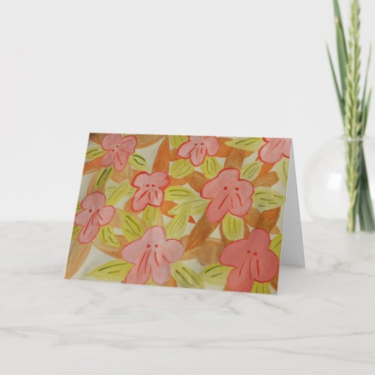 Herfst Colored Flowers Kaart (Voorkant)