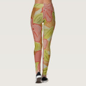 Herfst Colored Flowers Leggings (Achterkant)