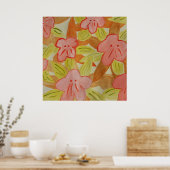 Herfst Colored Flowers Poster (Keuken)