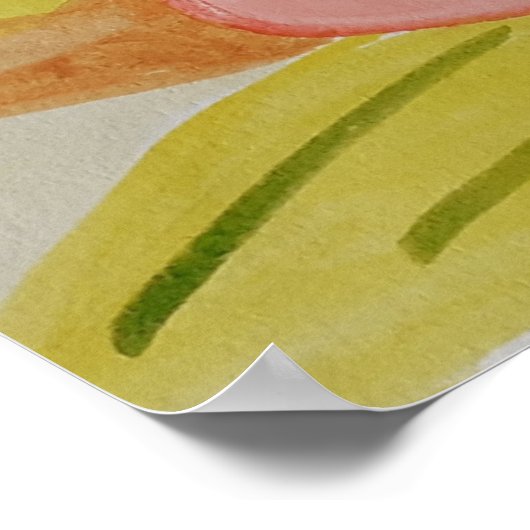 Herfst Colored Flowers Poster (Hoek)