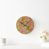 Herfst Colored Flowers Ronde Klok (Huis)