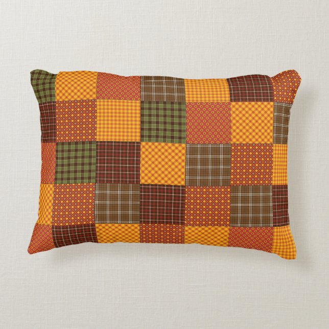 Herfst Comfort Quilt Accent Kussen (Achterkant)