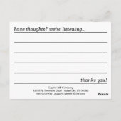 herfst - commentaarkaart briefkaart (Achterkant)