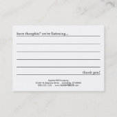 herfst - commentaarkaart visitekaartje (Achterkant)