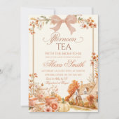 Herfst Coquette Afternoon Tea Baby Shower Kaart (Voorkant)